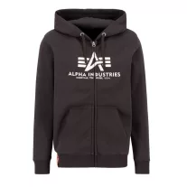 Basic Zip Hoody - hunter brown