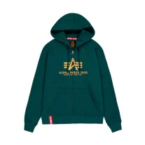 Basic Zip Hoody - force green