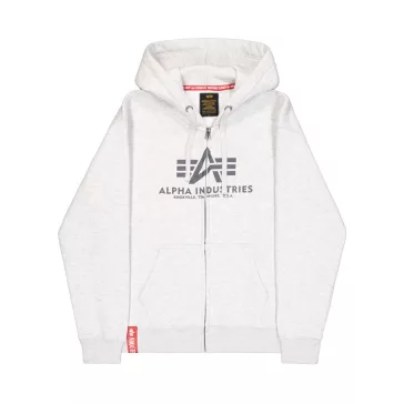 Basic Zip Hoodie - pastel grey melange