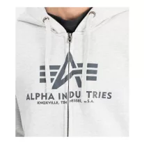 Basic Zip Hoodie - pastel grey melange