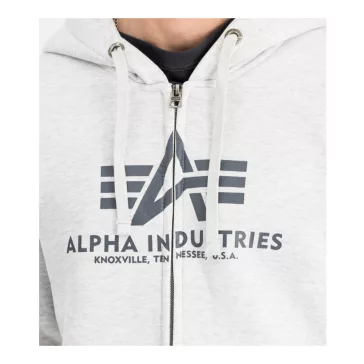 Basic Zip Hoodie - pastel grey melange