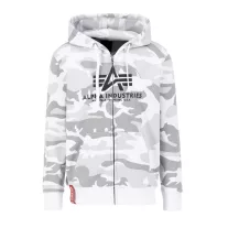 Basic Zip Hoody Camo - white camo