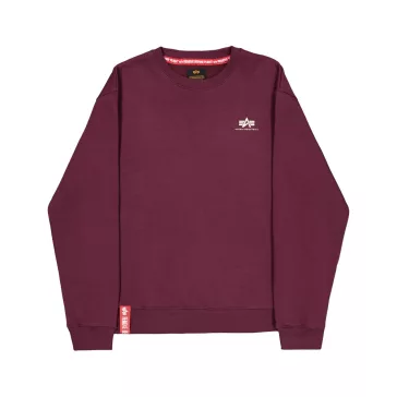 Basic Sweater Small Logo - dark cherry
