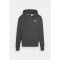 Basic Hoody Small Logo - charcoal heather/white