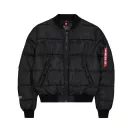 MA-1 Logo Puffer Winter Jacket - black