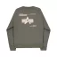 Label Sweashirt Backprint - dark olive
