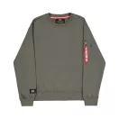 Label Sweashirt Backprint - dark olive
