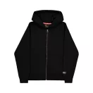 Label Zip Back Print Hoodie - black Label Zip Back Print Hoodie - black