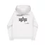 Label Zip Back Print Hoodie - pastel grey melange