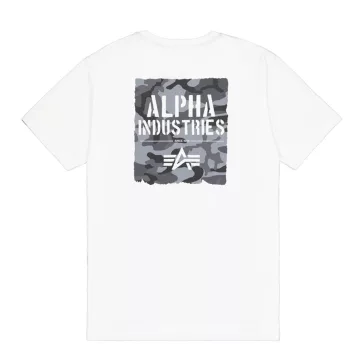 Camo Print T-Shirt - white