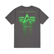 Spray Print T-Shirt - vintage grey