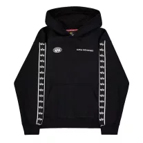 Logo Track Tape Hoodie- black