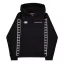 Logo Track Tape Hoodie- black