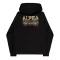 Dripping Camo Print Hoodie - black