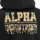 Dripping Camo Print Hoodie - black Dripping Camo Print Hoodie - black