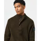 Castillos Knitted Wool Quarter Neck Sweater - castle green