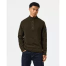 Castillos Knitted Wool Quarter Neck Sweater - castle green