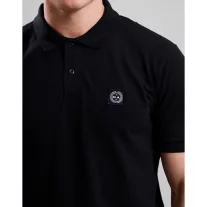 Embroidered Siren Polo Shirt - black