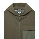 Daponte Zip Through Hoodie - castle green