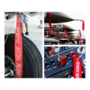 Remove Before Flight key ring - red