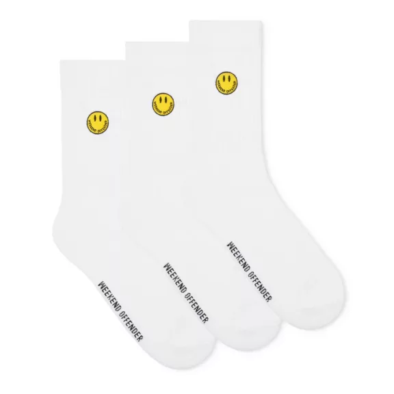 Smiley Sports Socks - 3 pair pack - white Smiley Sports Socks - 3 pair pack - white